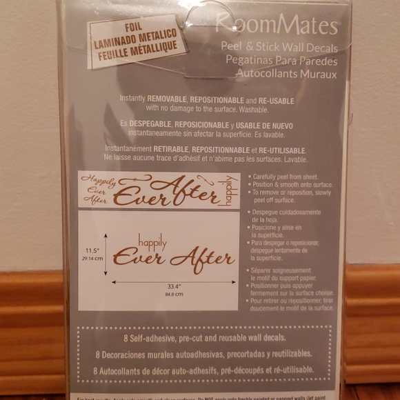 2 for$5 🚀 Peel & Stick Happily Ever After Gold Wall Decal - Picture 4 of 6